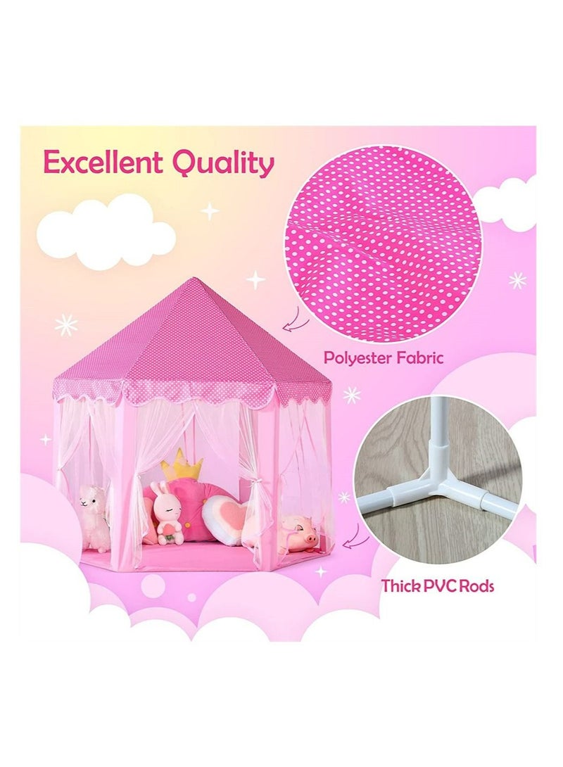 Princess Castle Play House Game Tent With Star Lights 12 x 31 x 46 inch