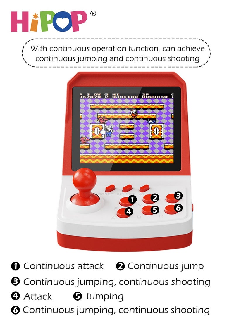 Video Game Console with Dual Gamepads,3.5-inch HD Screen Retro Arcade Games,Connected TV,Built-in Classic Free Games,Handheld Game Console for Kids