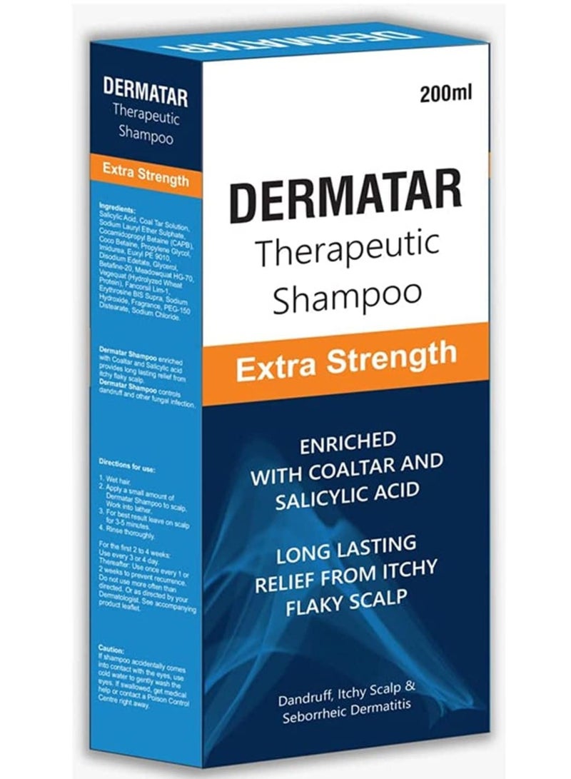 Dermatar Extra Strength Therapeutic Hair Shampoo 200ml