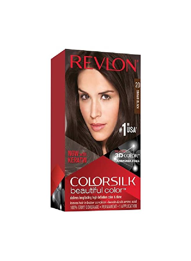 Colorsilk Hair Color 20 Brown Black 1 Ea (Pack Of 9)