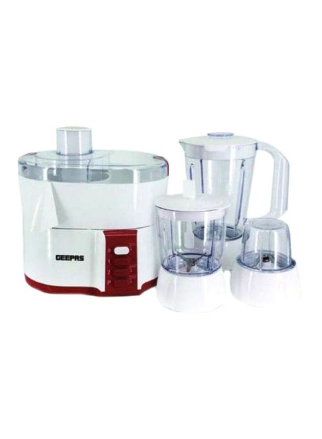 4-In-1 Food Processor 600W 600.0 W GSB9890 White/Red/Clear