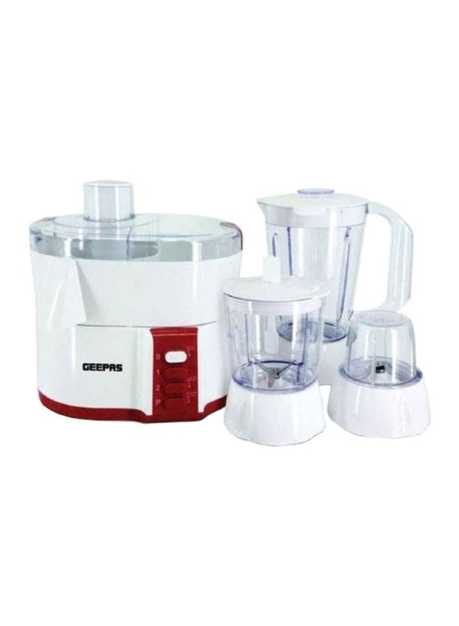 4-In-1 Electric Food Processor 600W 600.0 W GSB9890 White/Red/Clear