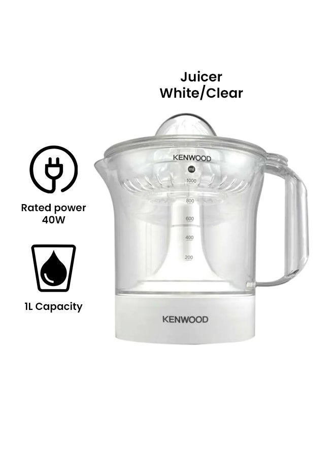 Citrus Juicer, 40 W JE280 White/Clear