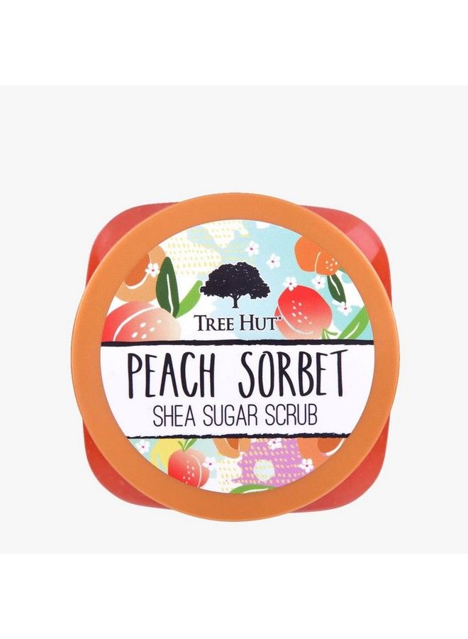 Peach Sorbet Shea Sugar Scrub 18 oz Ultra Hydrating and Exfoliating Scrub for Nourishing Essential Body Care