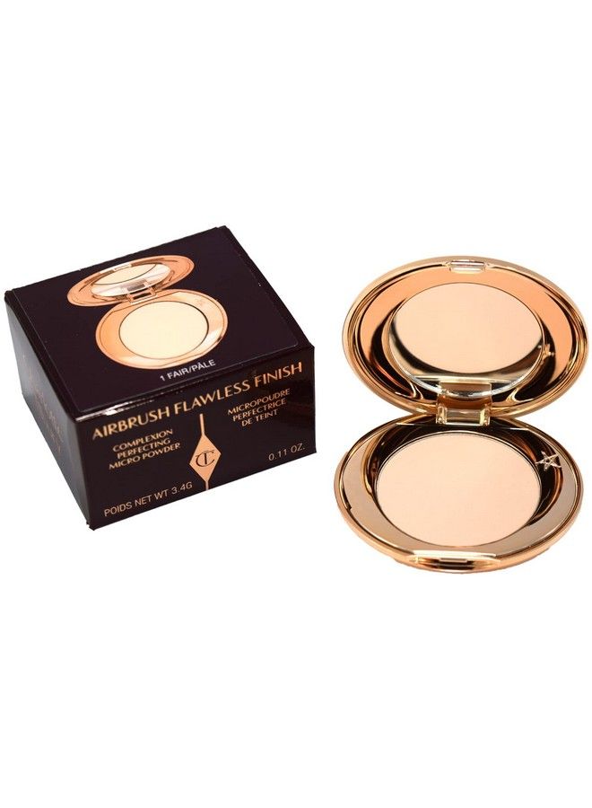 Mini Airbrush Flawless Finish Setting Pressed Compact Makeup Face Powder For Women 1 Fair