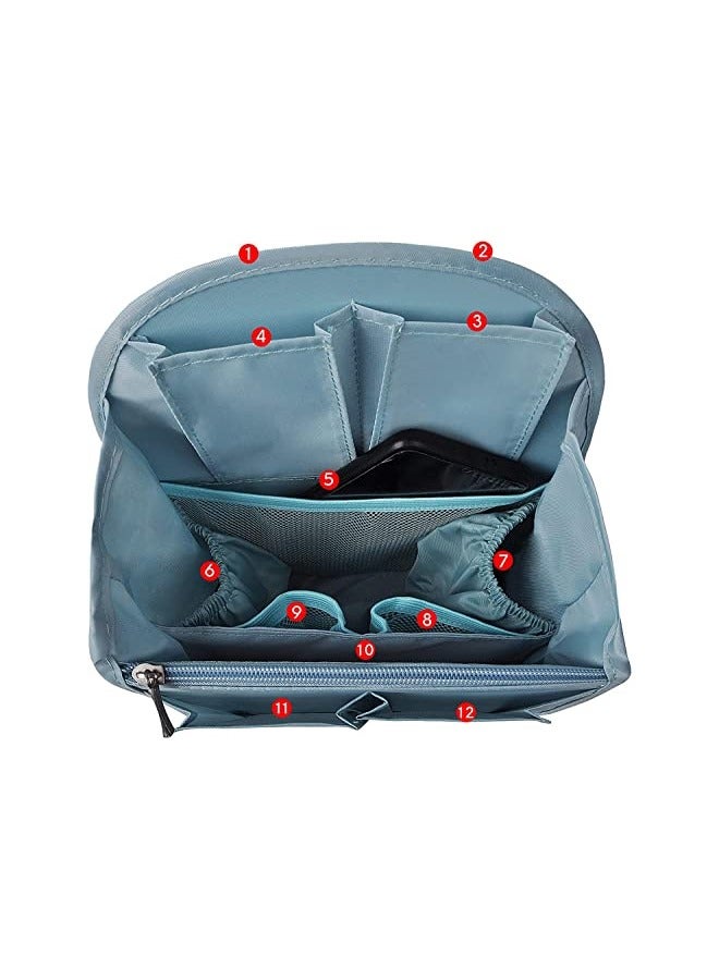Backpack Organizer, Insert Small Bag Divider for Rucksack Purse Lightweight Nylon Shoulder Bag Organizer Insert, Light Blue