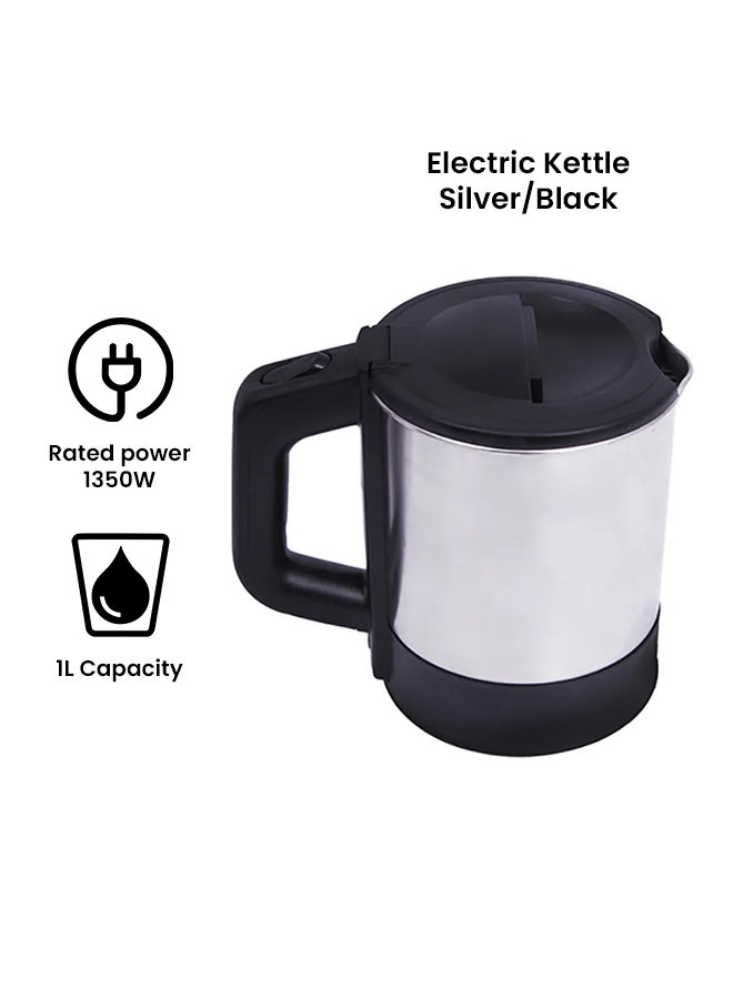 Electric Kettle Stainless Steel Housing | Boil Dry And Overheat Protection |Automatic Cutoff, 360 Degree Rotatable Base 1 L 1200 W GK5418N Silver/Black