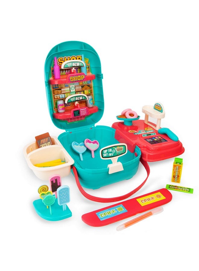 Supermarket Toy Food Set 40 Pc Pretend Grocery Kids Play Food And Case For Toddlers Ages 3+