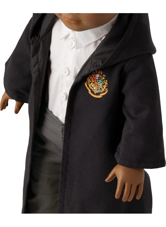 Harry Potter Hogwarts 5Piece Uniform For 18Inch Dolls With A Black Robe, A White Buttonfront Shirt, And Twill Pants Doll Not Included