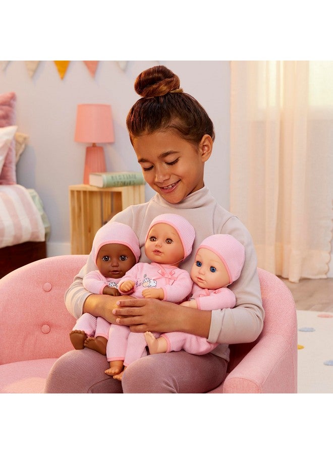 My First Baby Doll Ava Light Brown Eyes: Realistic Softbodied Baby Doll For Kids Ages 1 & Up, Eyes Open & Close, Baby Doll With Bottle