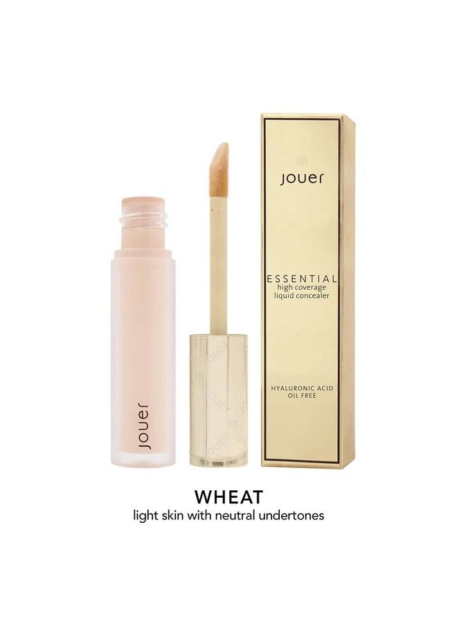 Essential High Coverage Liquid Concealer Brightening Concealer Color Corrector For Under Eye Dark Circles, Spot Coverage, And Eye Primer Soft Matte Finish, Wheat