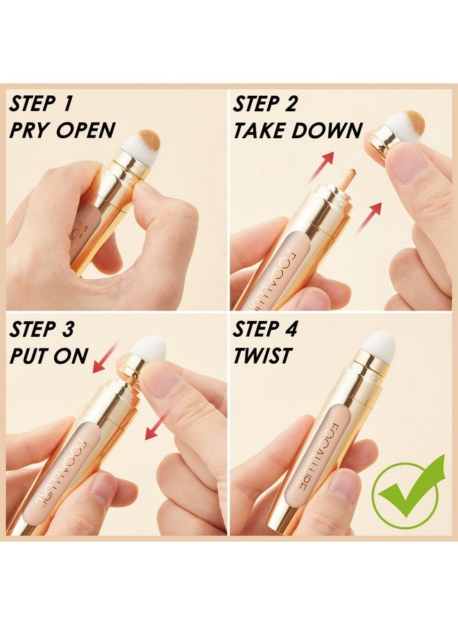 Fix Corrector Concealer Stick, With 2 Replaceable Sponge Applicator, Full Coverage Concealer Makeup, Color Corrector For Dark Circles, Transfer Resistant, Pk03 Donut