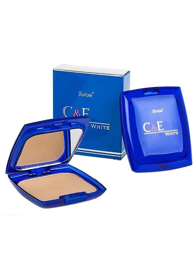 C & E White Oil Control Face Pressed Powder Foundation Compact, Covers Dark Spot & Wrinkle, Long Lasting, Natural Radiant Glowing Perfect Skin, Clean Matte Makeup No.1 Soft Beige 12 G.;0.42 Oz