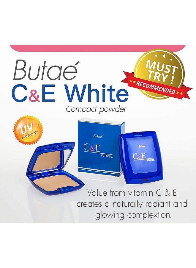 C & E White Oil Control Face Pressed Powder Foundation Compact, Covers Dark Spot & Wrinkle, Long Lasting, Natural Radiant Glowing Perfect Skin, Clean Matte Makeup No.1 Soft Beige 12 G.;0.42 Oz