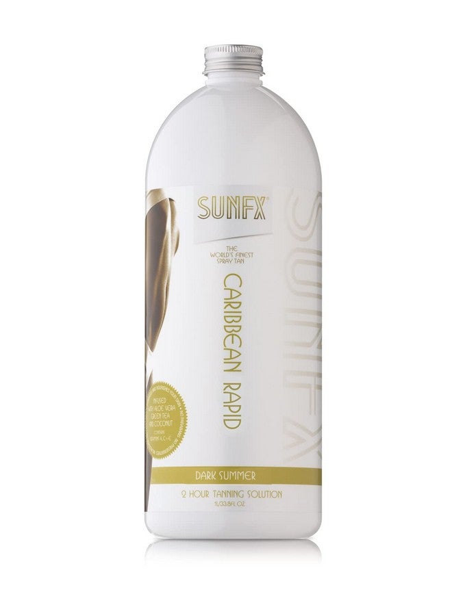 Caribbean Rapid All Natural Spray Tanning Solution(1L;33.8 Fl Oz, Dark Summer)
