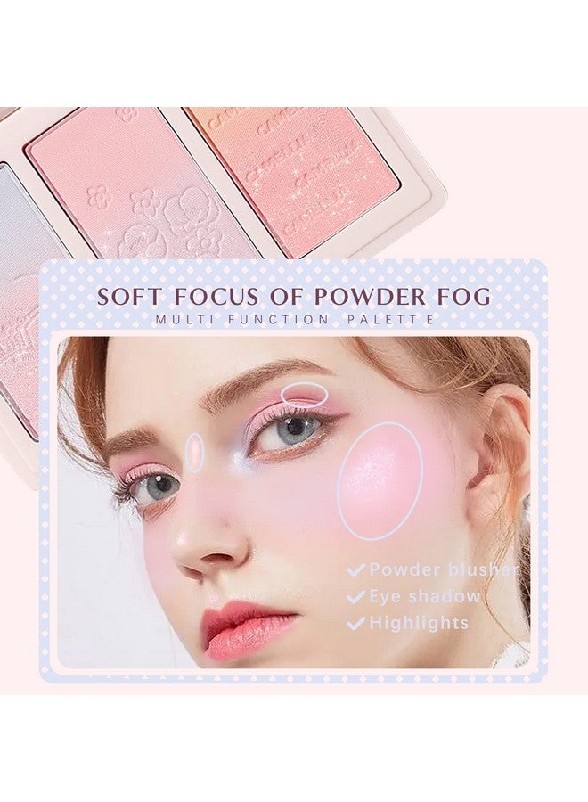 3 Colors Blush Palette Shimmer Face Blush Highlighter Palette Waterproof And Long Lasting Matte And Shimmer Blush Palette