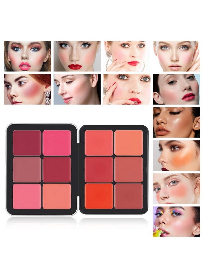 12 Colors Cream Blush Palette Matte Blush Contour And Highlight Blush Palette Waterproof And Long Lasting Blush Cream Makeup Palette