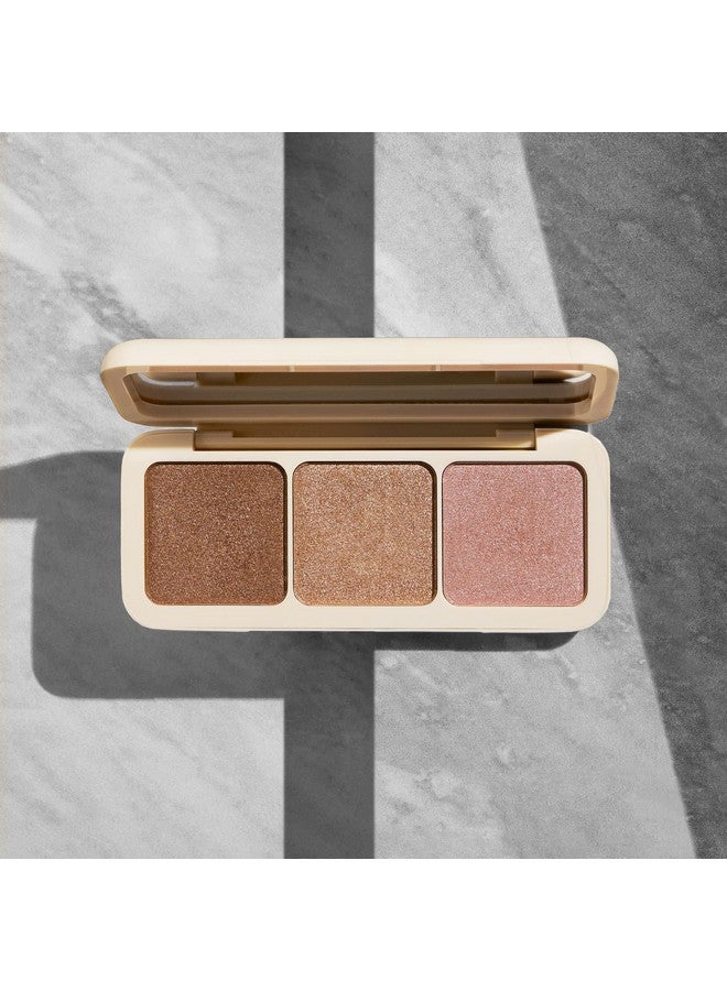 Custom Enhancer Highlighter Makeup Palette Buildable Illuminating Highlight Use On Eyes, Cheeks And Body Travel Friendly