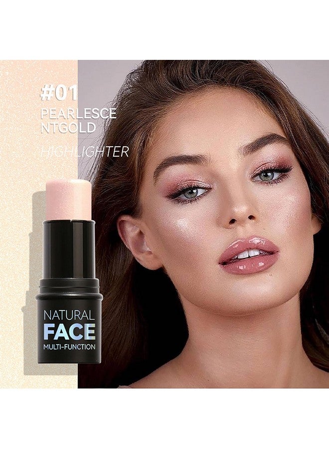 Cream Contour Sticks 3 Pcs Highlighter Bronzer Blush Face Makeup Contouring Bronzing Pen Creme Cheek Blush & Brightens Illuminator Highlight Foundation Waterproof Cosmetics Set Light