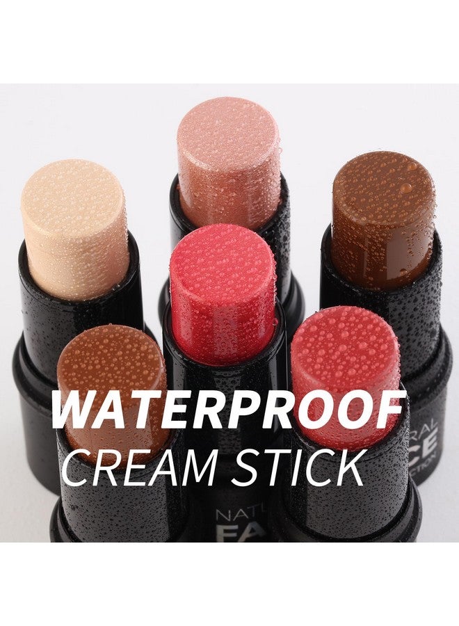 Cream Contour Sticks 3 Pcs Highlighter Bronzer Blush Face Makeup Contouring Bronzing Pen Creme Cheek Blush & Brightens Illuminator Highlight Foundation Waterproof Cosmetics Set Light