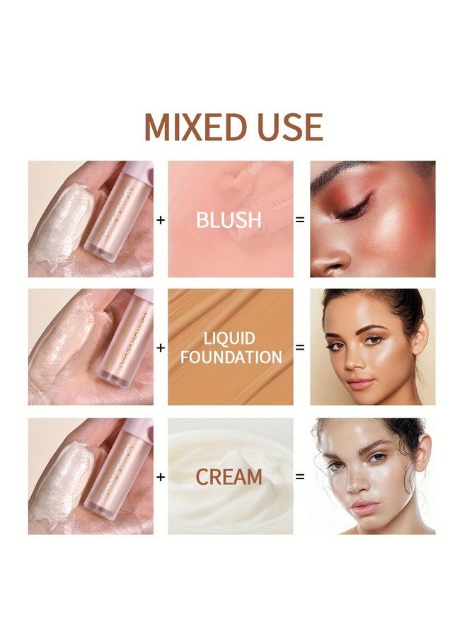 Liquid Contour Beauty Wand Face Highlighter Bronzer Makeup Stick, Dewy Finish, Moisturizing Silky Smooth Texture 0.25 Oz; 7.5Ml 02 Starlight