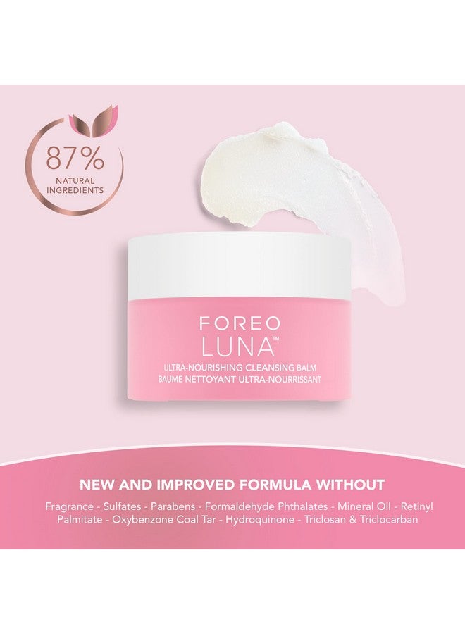 Luna Nourishing Cleansing Balm Gentle Waterproof Makeup Remover Waterless Oil Cleanser Eye Makeup Remover Vegan Cruelty & Fragrancefree, Ecofriendly 2.5 Fl. Oz