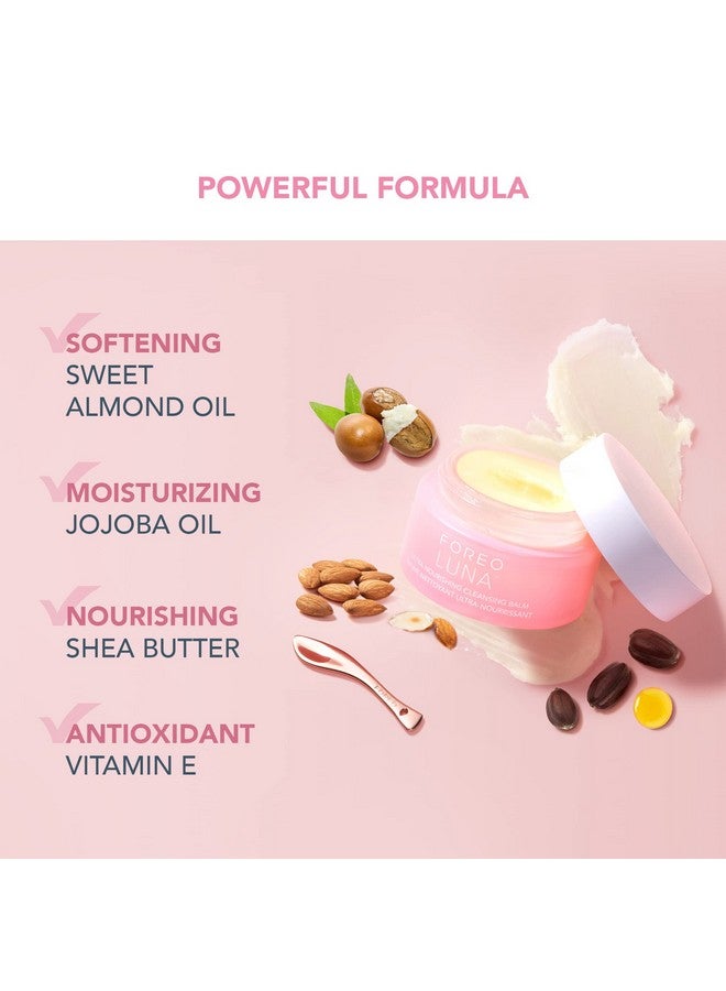 Luna Nourishing Cleansing Balm Gentle Waterproof Makeup Remover Waterless Oil Cleanser Eye Makeup Remover Vegan Cruelty & Fragrancefree, Ecofriendly 2.5 Fl. Oz