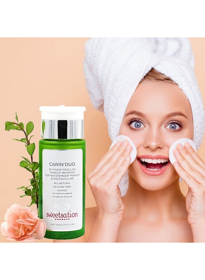 ; Yunasence Carin’Duo Biphase Micellar Makeup Remover For Waterproof Makeup. Eyes;Face;Lips, 4Oz