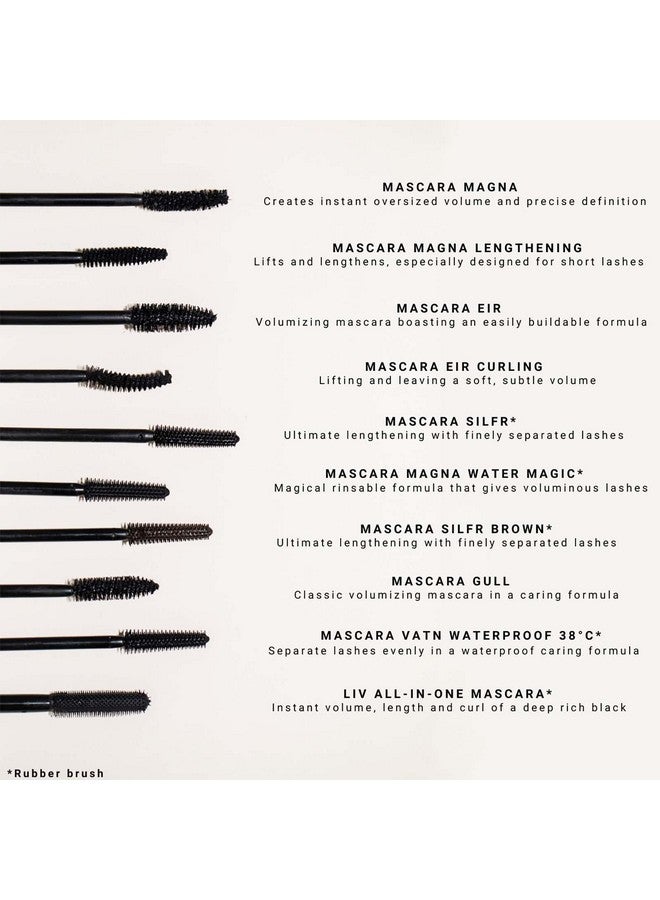 Mascara Silfr Long Lasting, Thickening Brown Mineral Mascara Flexible, Anticlumping Tapered Wand For Easy Lash Separating Vegan, Ophthalmologically Tested Silfr Brown 0.34 Oz