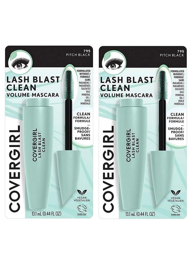 Pack Of 2 Covergirl Lash Blast Clean Volume Mascara, Pitch Black 795