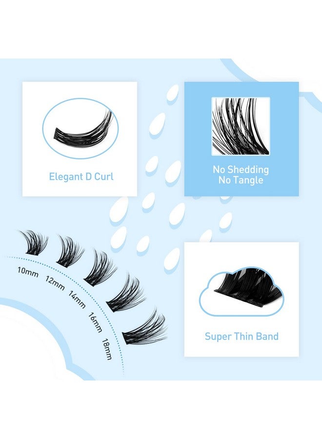 540 Pcs Lash Clusters D Curl Individual Lashes 30D 40D Eyelash Clusters Lash Wispy And Natural Look Diy Lash Extensions 4 Styles Lashes That Look Like Extensions(540 Pcs, D1018Mix)