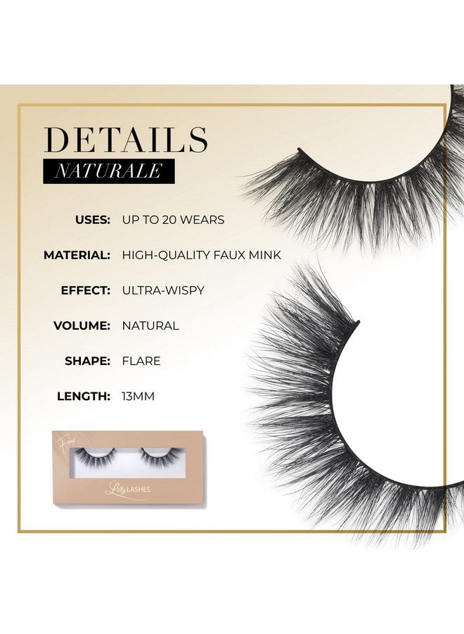 Everyday Naturale Faux Mink Lashes False Eyelashes Natural Look Wispy Lashes Cat Eye Lashes Short Lashes Flare Style Strip Lashes Natural Lashes 13 Mm Reusable Up To 20 Times