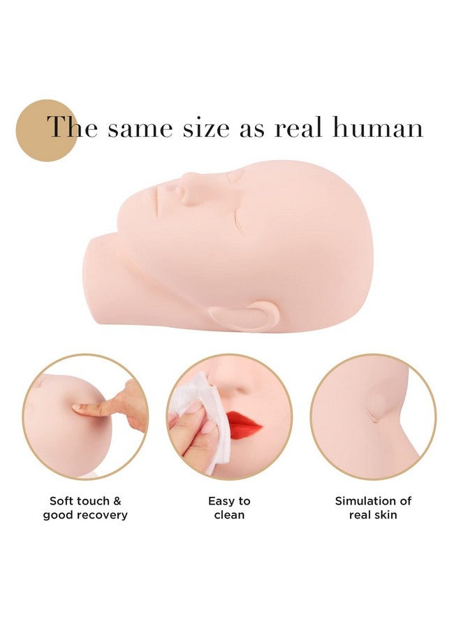 Lash Mannequin Head, Practice Training Head,Make Up And Lash Extention,Cosmetology Doll Face Head,Softtouch Rubber Practice Head,Easy To Clean By Skincare Essential Oil.