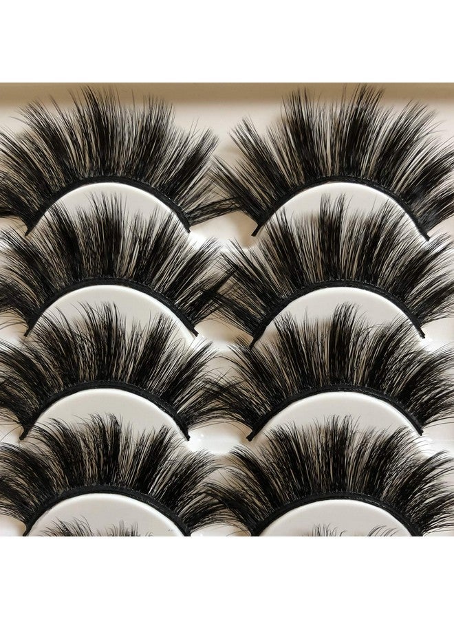 Lashes False Eyelashes Fluffy Dramatic 20Mm Faux Mink Lashes Pack 16 Pairs Wispy Long Thick Strip Eye Lashes Multipack