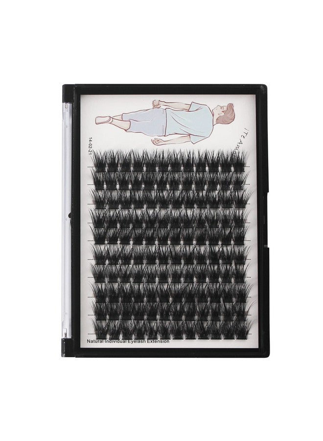 Large Traygrafted Wide Stem Individual False Eyelashes Thick Base 120 Clusters D Curl Natural Long Volume Eye Lashes Extensions Dramatic Look 820Mm Available (16Mm)