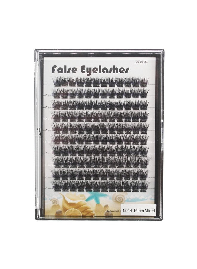 Large Tray 120 Clusters Mixed 10121416Mm;121416Mm ;141618Mm Wide Stem Individual False Eyelashes D Curl Eyelashes Makeup Diy Eye Lashes Extensions (121416Mm)