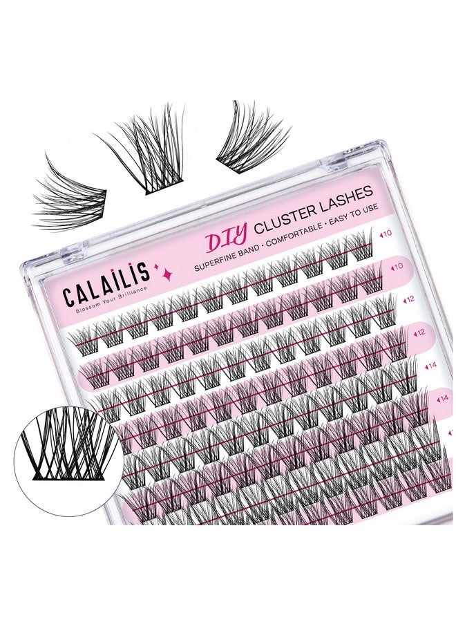 Lash Clusters Diy Lash Extensions 96Pcs D Curl Cluster Lashes Natural Look Eyelash Clusters Reusable Wispy Individual Lashes Super Thin Band And Soft (Hd17, D1016Mix)