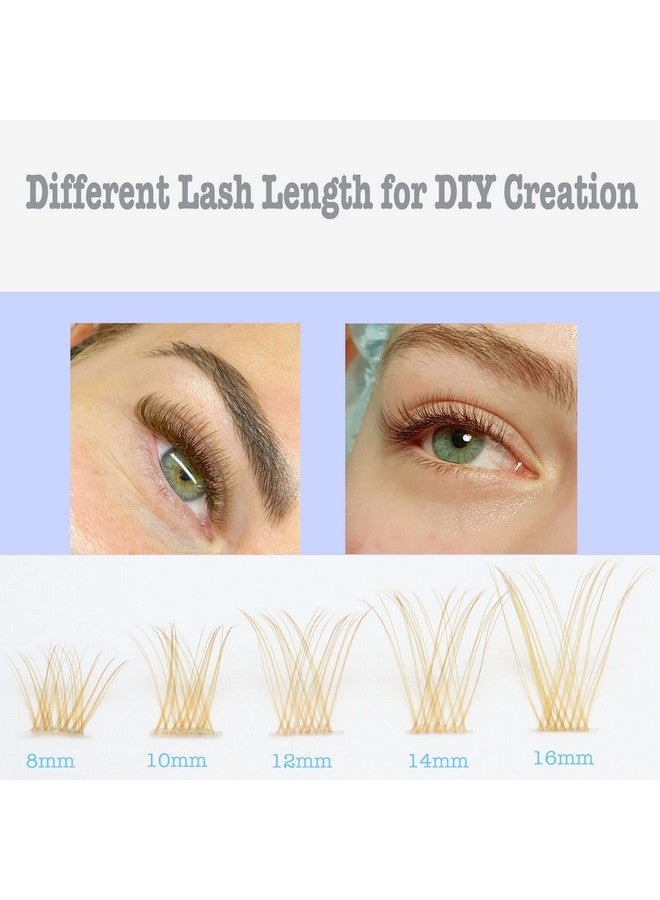 Lash Clusters Diy Eyelash Extension Daoder 96Pcs Blonde Cluster Lashes D Curl 816Mm Mixed Wispy Brown Individual Lashes Natural Look Clear Band Soft Lash Extension(Brown Lash Cluster 007)