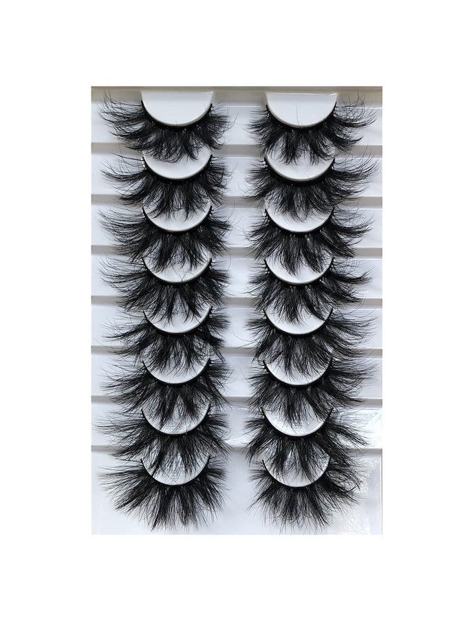 False Eyelashes Fluffy Wispy Eyelashes Faux 3D Mink Lashes Thick Volume Long Soft Dramatic Strip Eye Lashes Pack 8 Pairs