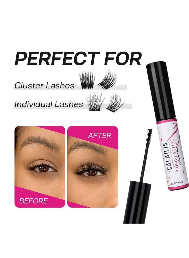 Lash Glue, Cluster Lash Glue For Diy Lash Extensions Super Strong Hold 48 Hours Long Lasting Lash Extension Glue For Lash Cluster Waterproof Nonirritating Fast Drying Lash Glue