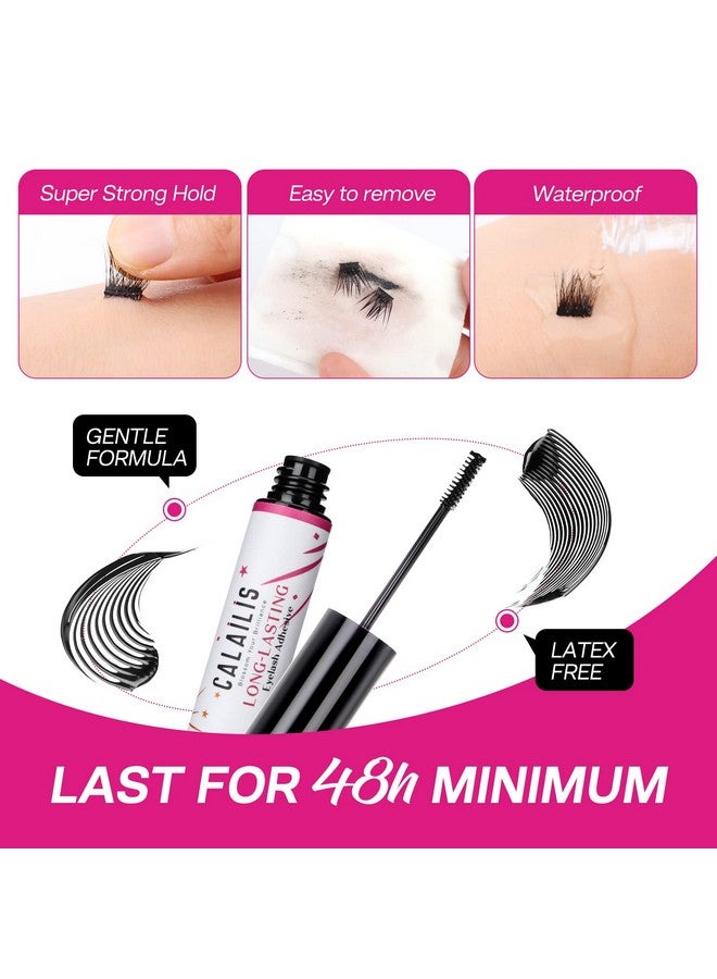 Lash Glue, Cluster Lash Glue For Diy Lash Extensions Super Strong Hold 48 Hours Long Lasting Lash Extension Glue For Lash Cluster Waterproof Nonirritating Fast Drying Lash Glue