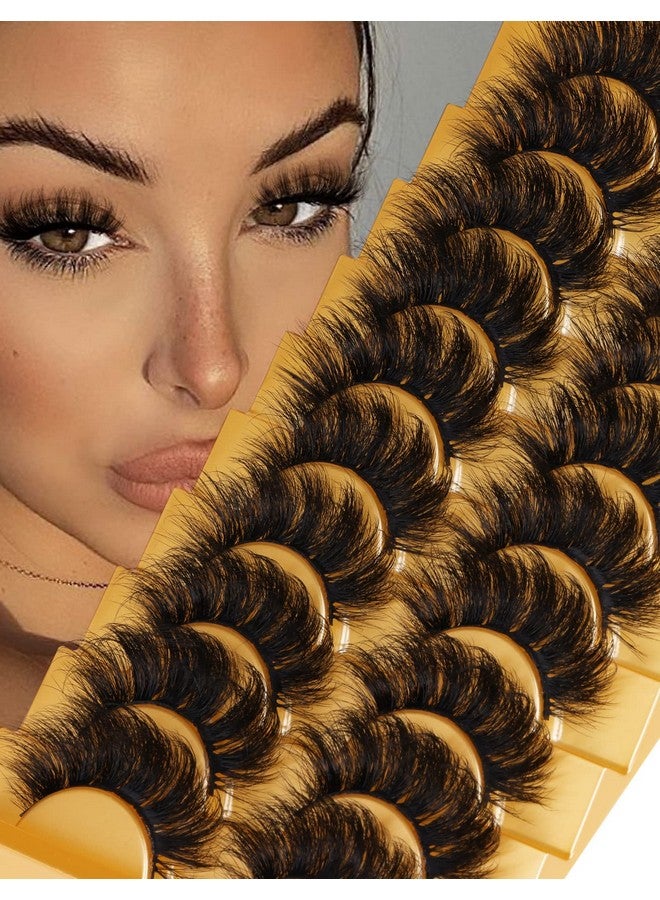 Eyelashes Mink Lashes Fluffy Natural Look Wispy Full Eye Lashes 8D 20 Mm Long C Curl Strip Eyelashes Pack 10 Pairs Reusable Fake Eyelashes That Look Like Extensions By Goddvenus