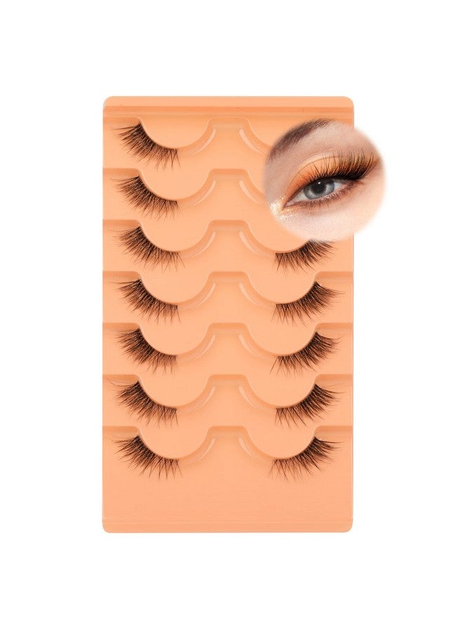 Half Lashes Natural Look Wispy False Eyelashes Mink 3;4 Corner Lashes Clear Band Fake Eyelashes 7 Pairs Multipack By Eefofnn