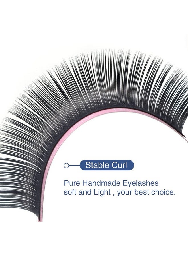 Matte Mink Flat Eyelash Extension 0.25 D Curl 13Mm Ellipse Eyelashes False Mink Individual Eyelash Extension Professional Salon Used By Qeelasee