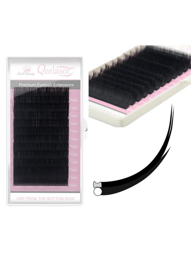 Matte Mink Flat Eyelash Extension 0.25 D Curl 13Mm Ellipse Eyelashes False Mink Individual Eyelash Extension Professional Salon Used By Qeelasee