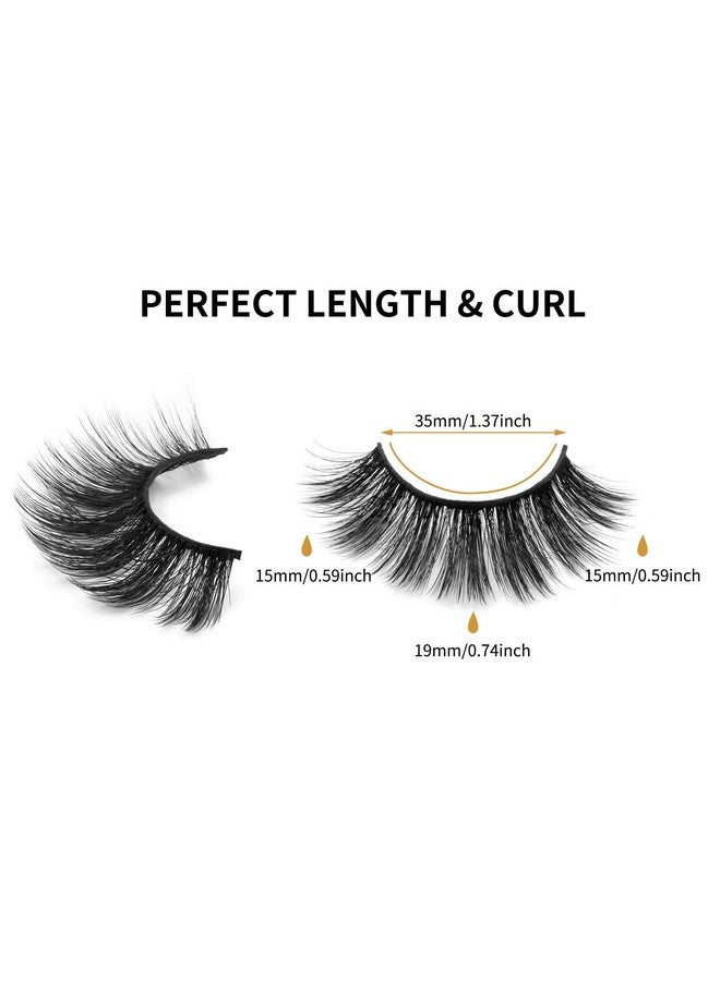 Lashes Wispy Eyelashes False Eyelashes 5 Pairs 6D Mink Lashes Fake Eyelashes Natural Look Like Extensions Strip Lashes Fluffy Lash Pack ; 00718Mm