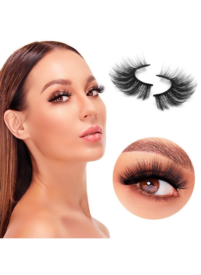 Lashes Wispy Eyelashes False Eyelashes 5 Pairs 6D Mink Lashes Fake Eyelashes Natural Look Like Extensions Strip Lashes Fluffy Lash Pack ; 00718Mm