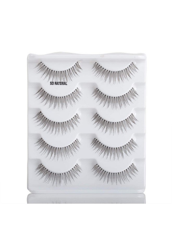 Lashes 110 Natural Hand Knotted False Eyelashes 5 Pairs Multipack