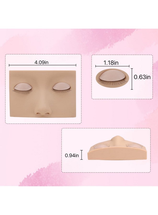 Lash Mannequin Head With Replaced Eyelids Makeup For Training Head Removable Realistic Eyelids Eyelash Replaced Eyelids Softtouch Rubbe (1 Pairs Replaced Eyelids)