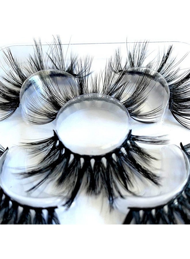 Sunniess False Eyelashes 8D Faux Mink Lashes 100% Handmade Reusable Natural Look Fake Eye Lashes Cateye Fluffy Wispy Lashes Dramatic Long Thick Volume Soft Lashes Packs
